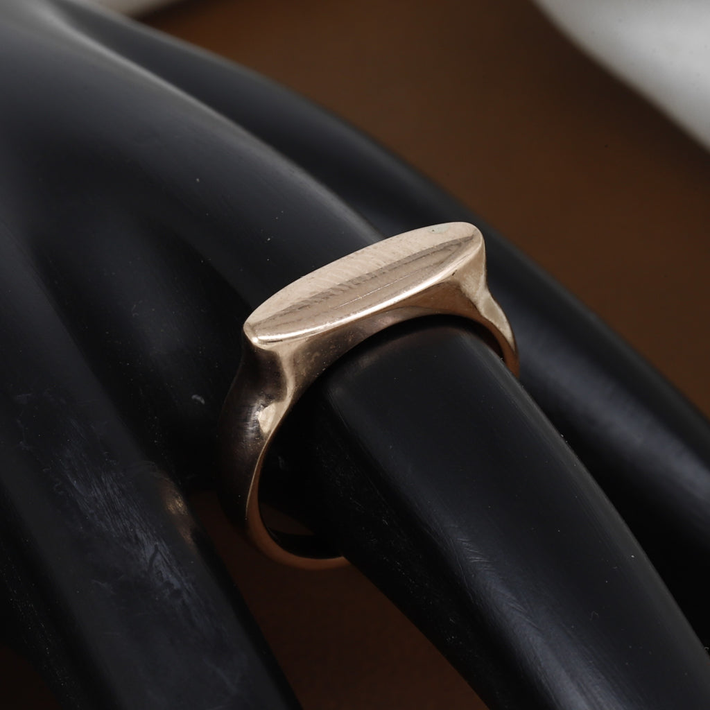 Minimalist Rose Gold Bar Statement Ring
