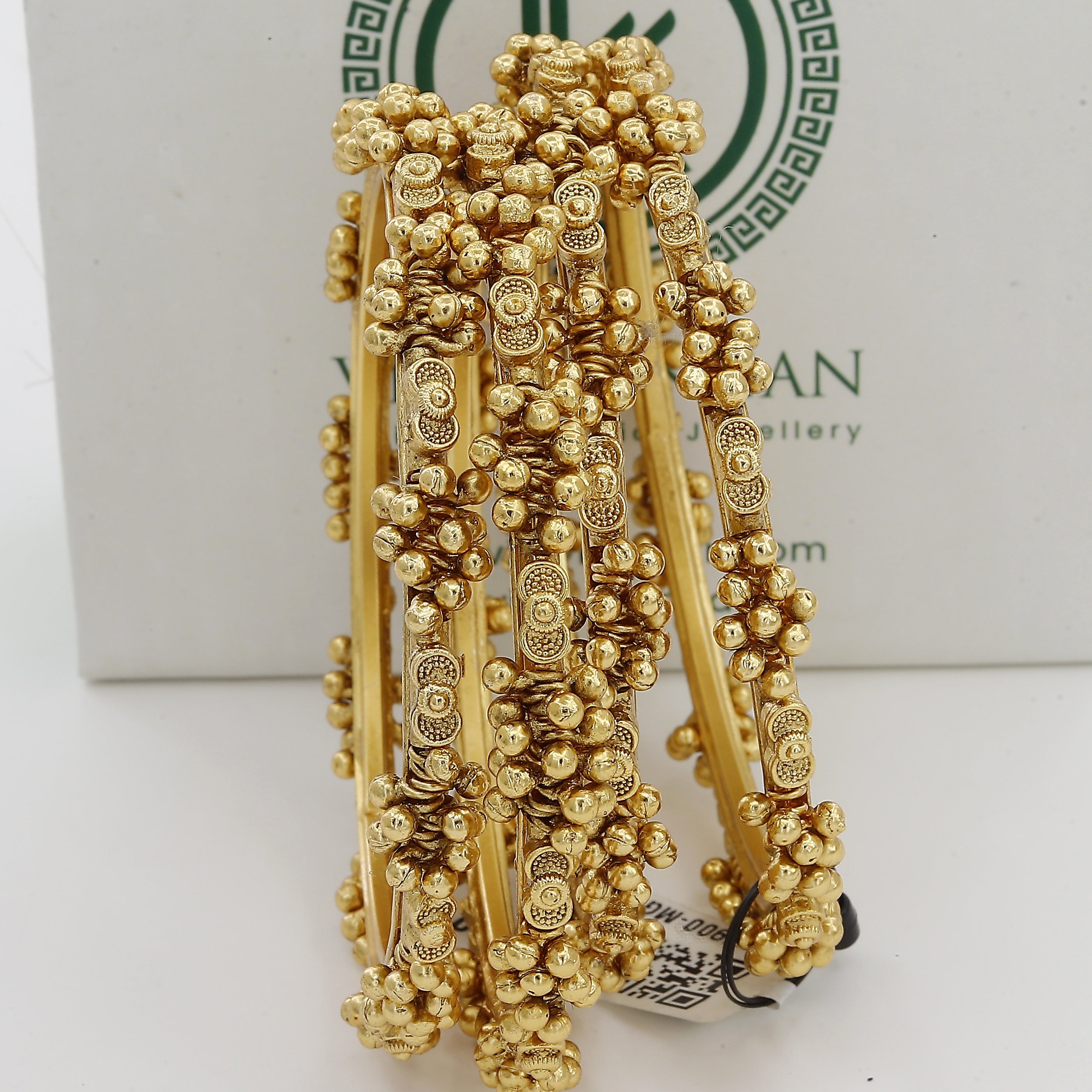 Antique High Quality Ghoghri Set Of 4 Bangles