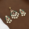 Victorian Polished Traditional Chandbali Kundan Set