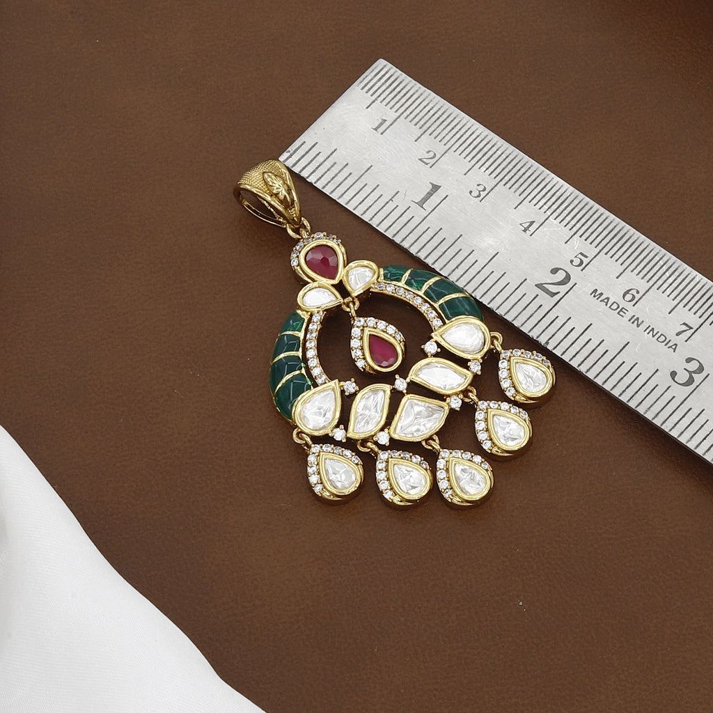 Victorian Polished Traditional Chandbali Kundan Set