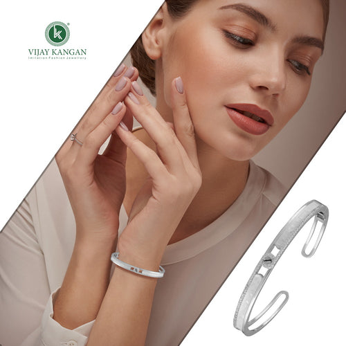 18k Silver Polish Stunning Party Wear Kada
