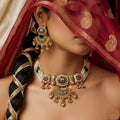 Pearl & Meenakari Antique Wedding Necklace Set
