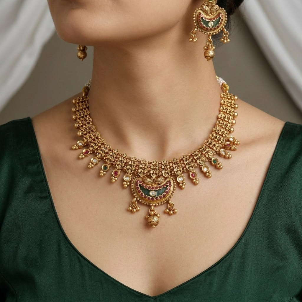 Antique-Style Wedding & Festive Necklace Set