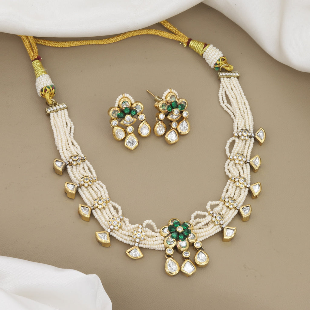 Victorian Polish Traditional Multi-Strand Seed Pearl Necklace Set