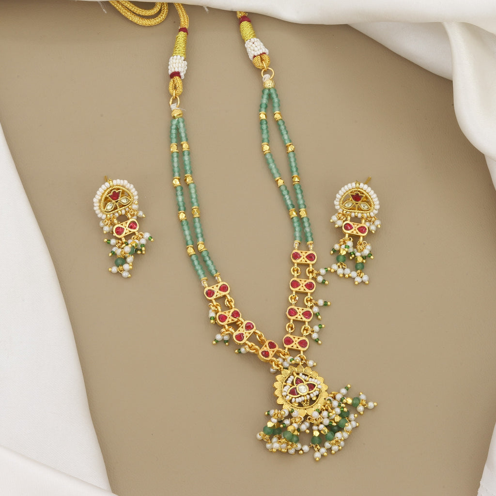Traditional Beaded Necklace & Earring Set