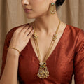 Antique Gold Plated Choker Necklace with Matching Earrings
