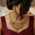Antique Wedding Necklace with Jhumka Earrings