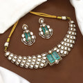 Royal Polki & Emerald Choker Necklace Set with Earrings