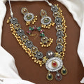 Traditional Oxidized Dual-Tone Necklace Set