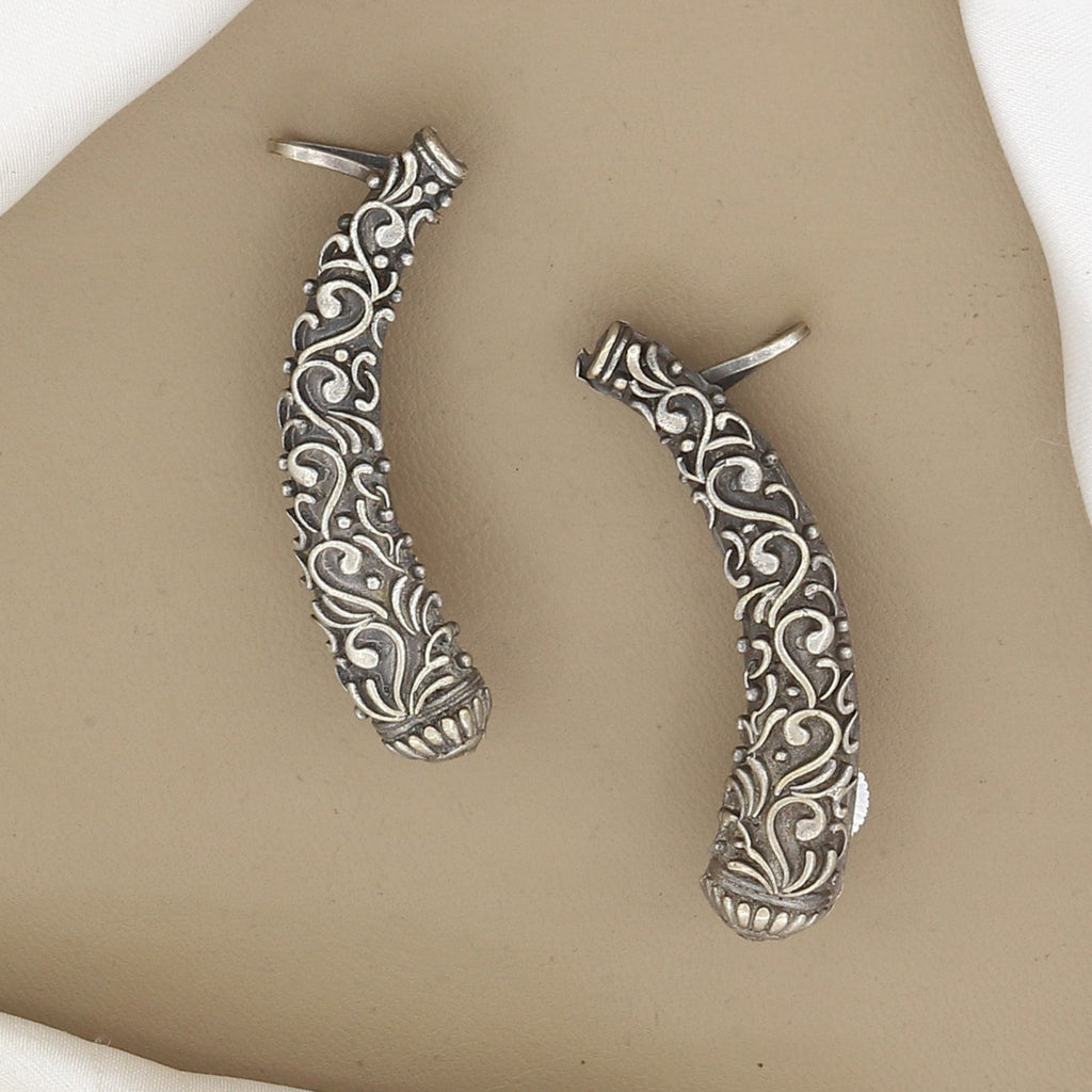 Oxidized Silver Filigree Ear Cuff