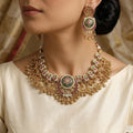 Traditional Antique Gold-Toned Necklace Set