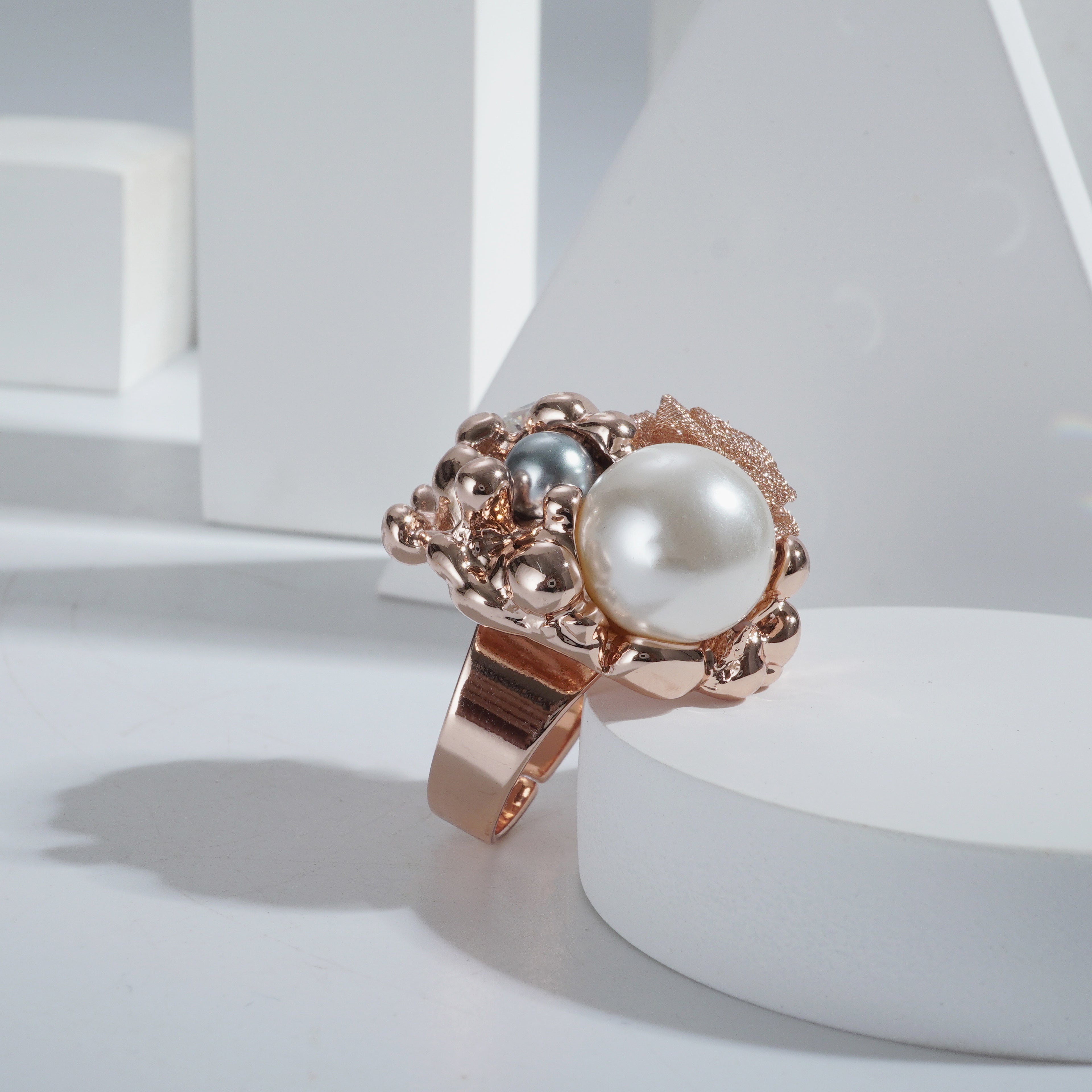 Rosepolished Imported Reception Wear Freesize Ring