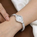 Women's Diamond-Studded Silver Watch