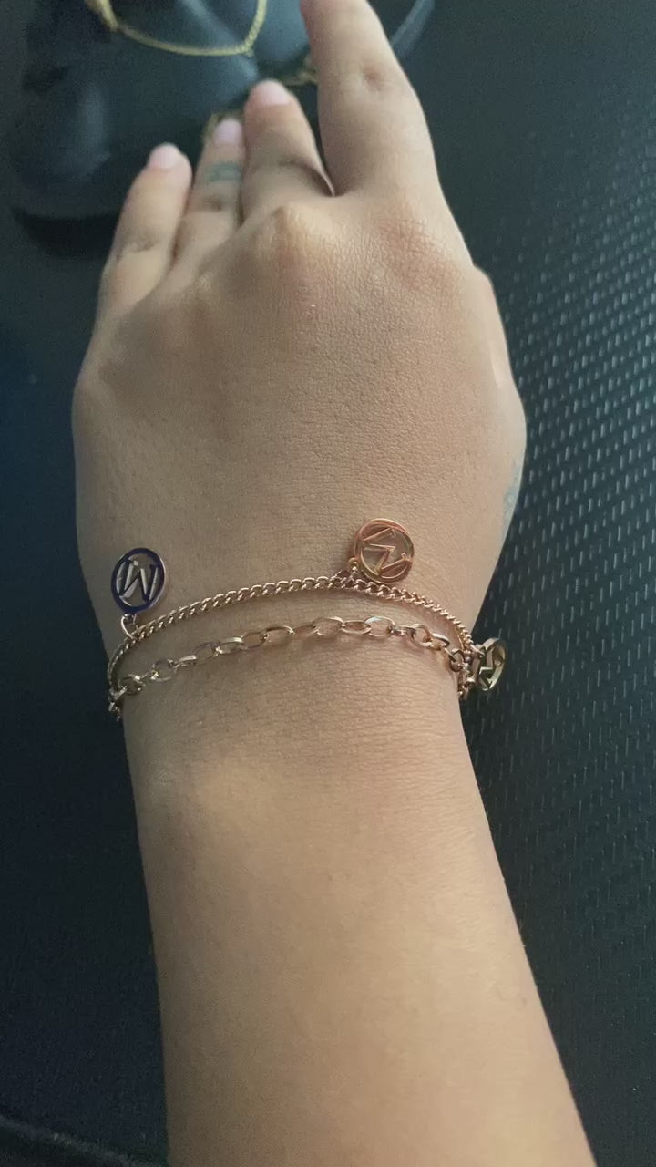 M Letter Gen Z Western Bracelet
