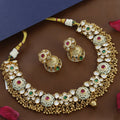 Solid Flower Design Antique Wedding Choker Necklace