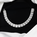 The Classic Silver Emerald Cut Diamond Tennis Bracelet