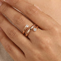 Rosegold-Tone Double Spiral Wrap Ring